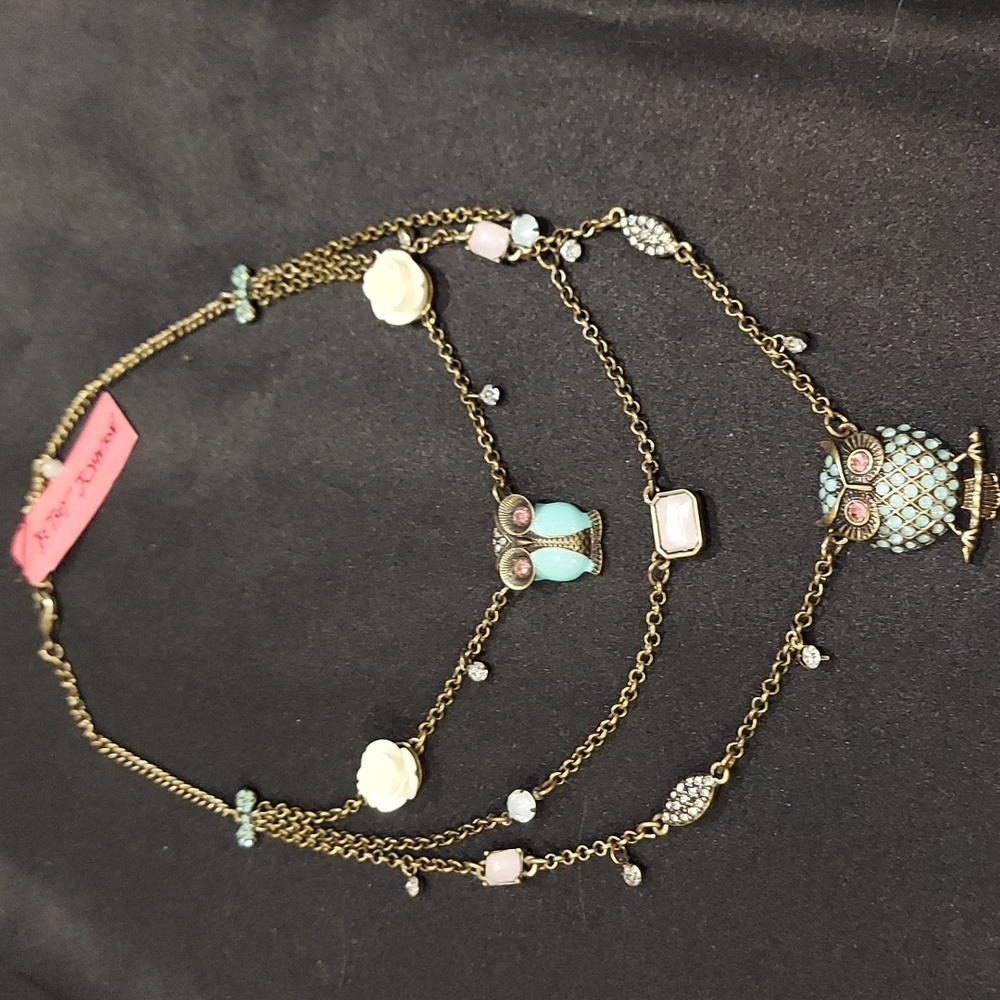 Betsey Johnson OWL LAYERED NECKLACE - Picture 8 of 8
